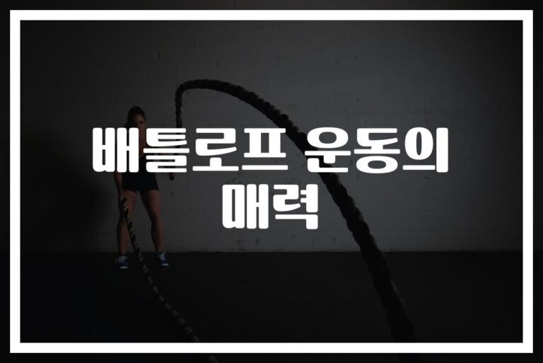 15분만 투자하세요… ‘배틀로프 운동효과 효과와 장점’ 제가 직접 체험해봤습니다