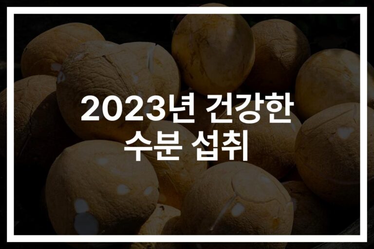 “물만 마시긴 심심하다” 2023 최고의 수분 보충 음료 추천