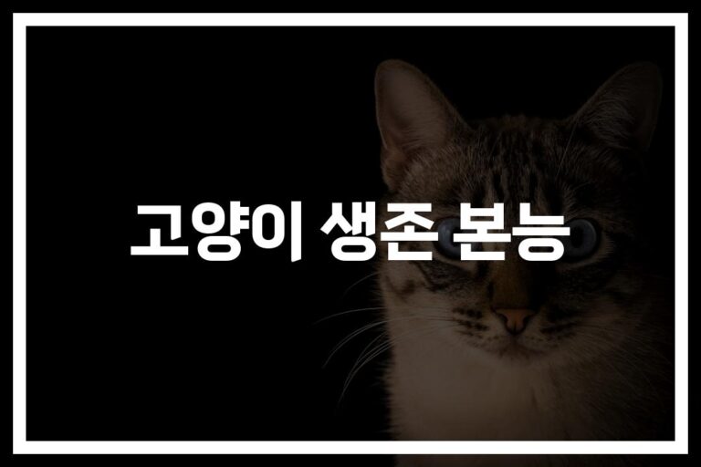 고양이 생존 본능과 전략… ‘더 강하게, 더 똑똑하게’ 살아남는 비밀