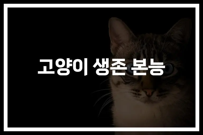 고양이 생존 본능과 전략… ‘더 강하게, 더 똑똑하게’ 살아남는 비밀