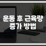 운동 후 근육량 증가 방법, ‘이것’ 하나만 제대로 해도 달라진다