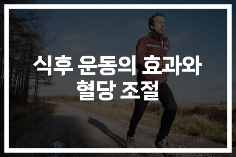 식후 운동 효과와 혈당 조절… ‘저녁 산책 30분’이 가져오는 놀라운 변화