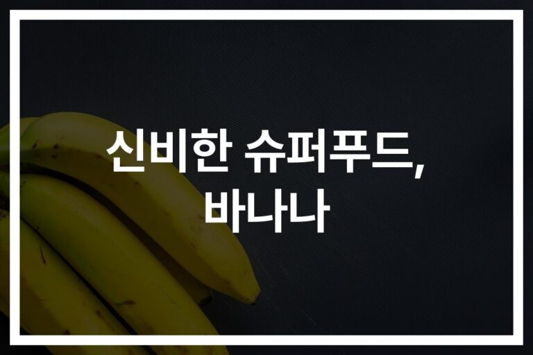 바나나 건강 효과와 효능… ‘이것만’ 알면 황금열매가 선물하는 놀라운 변화