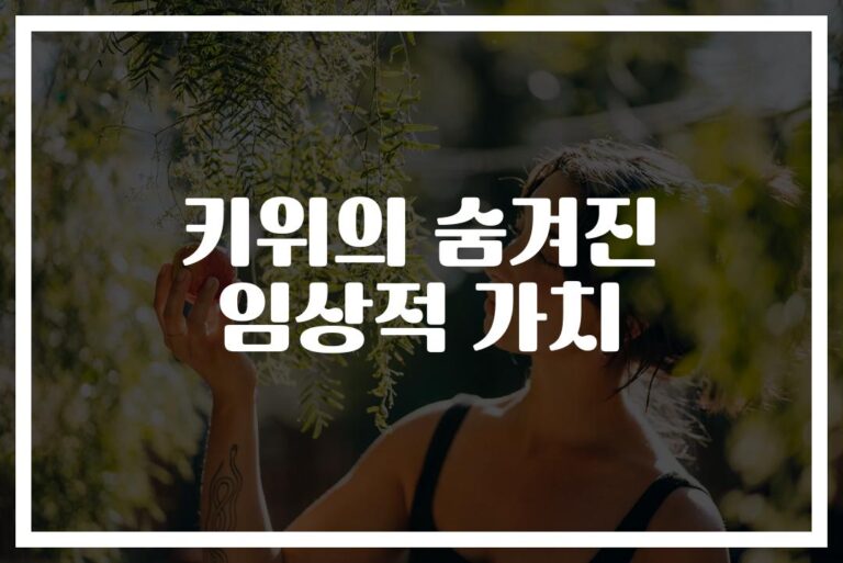 아침마다 키위 한 개… ‘키위 효능 효과 부작용’ 알고 먹어야 하는 이유
